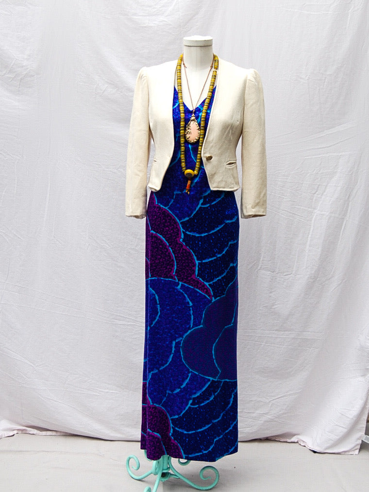 70's Handmade Pillar Maxi Dress