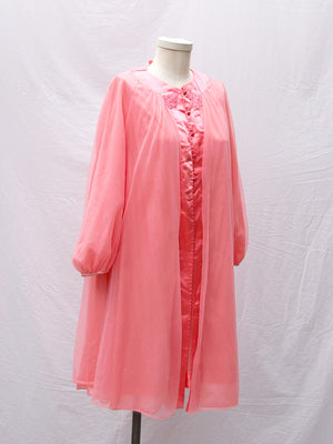 Pink Negligee Robe Set
