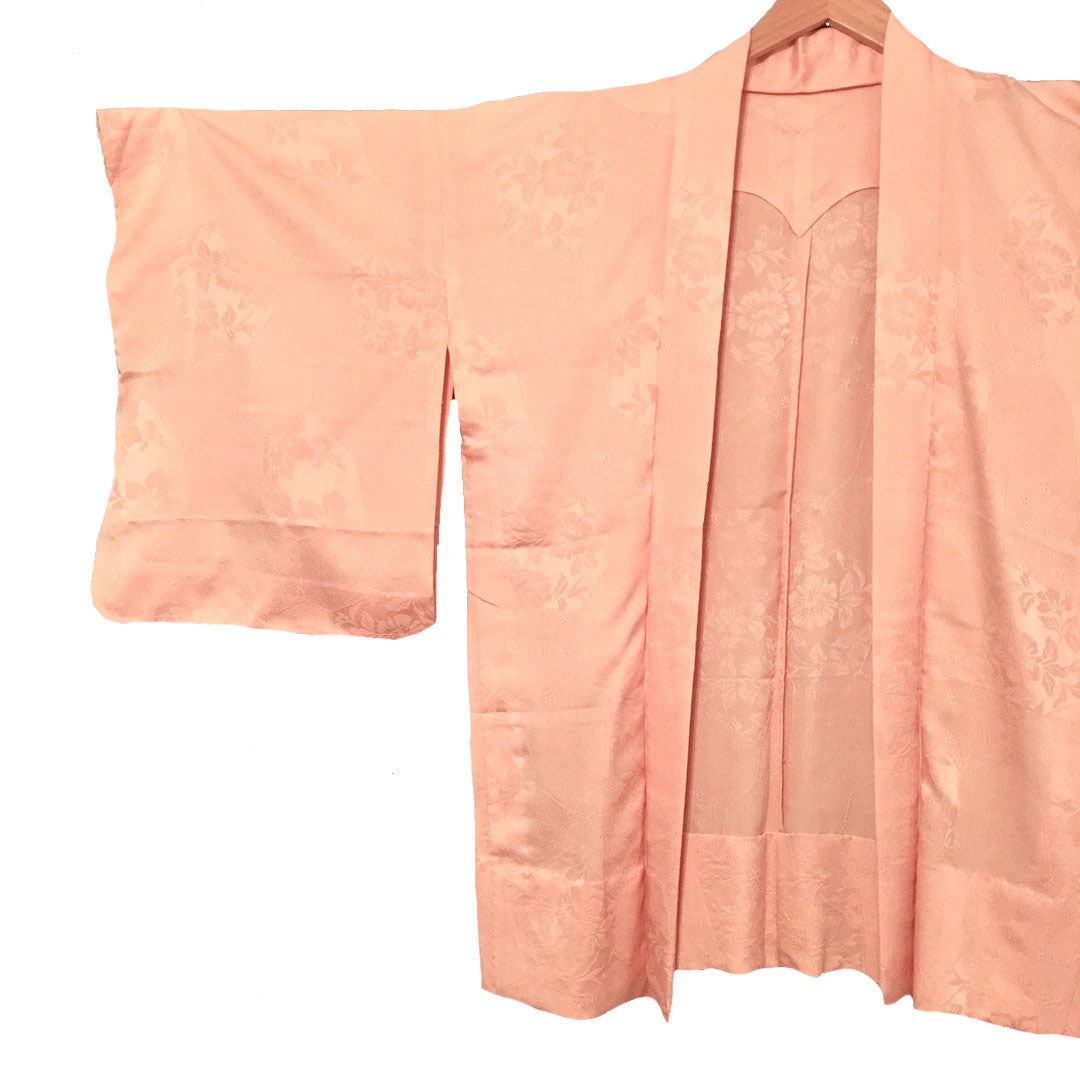 Silk Peachy Pink Kimono Jacket