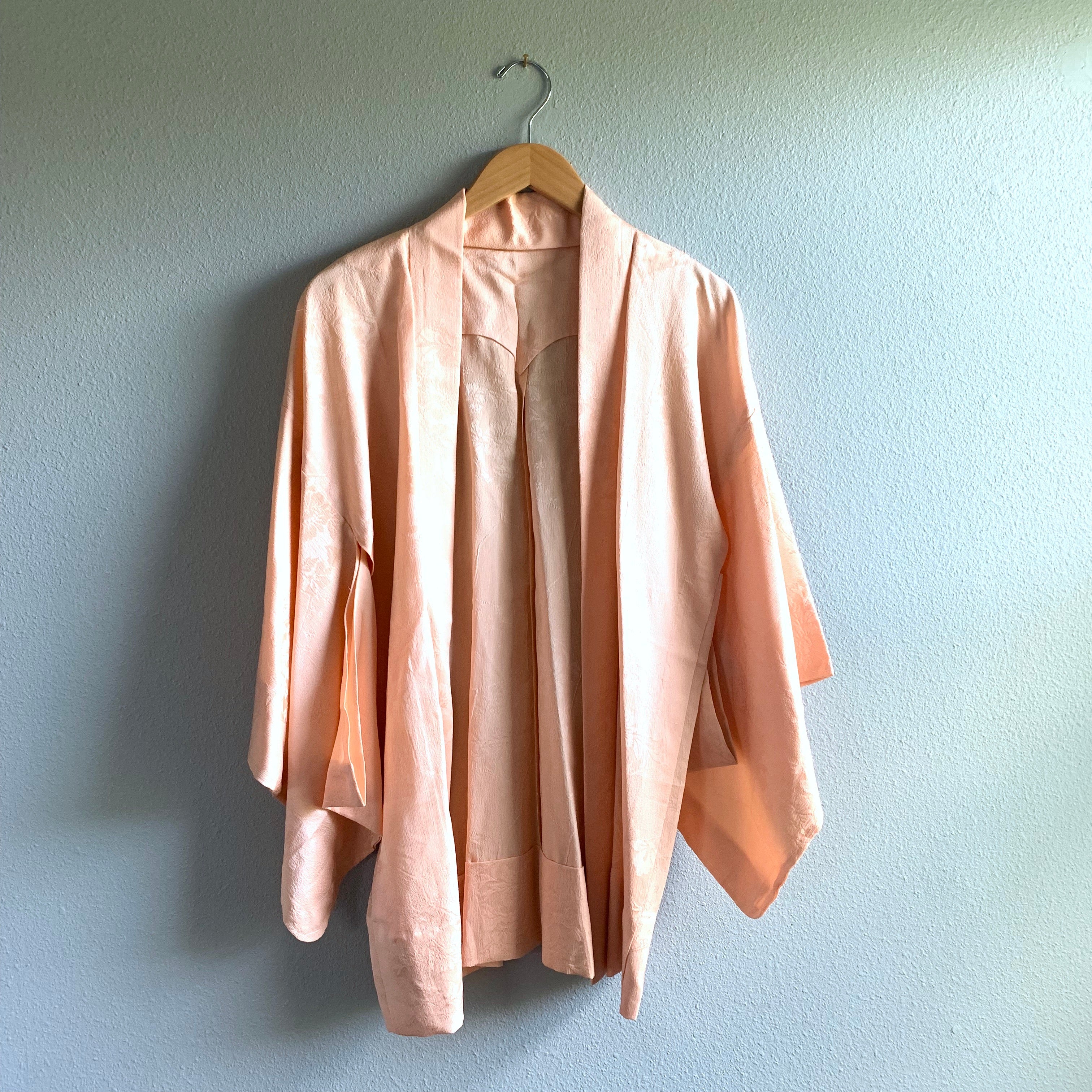 Silk Peachy Pink Kimono Jacket