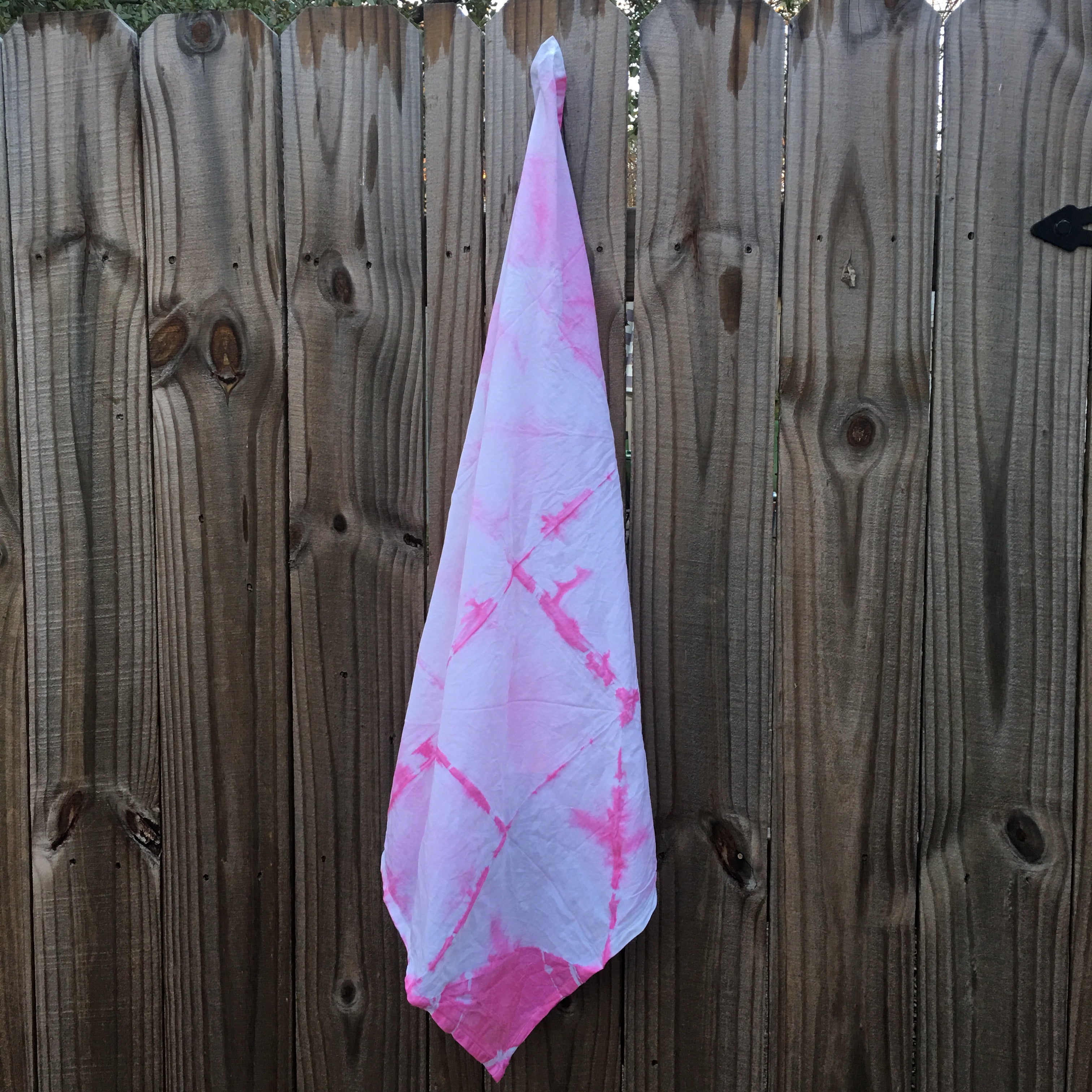 Pink Shibori Tea Towel - No. 13