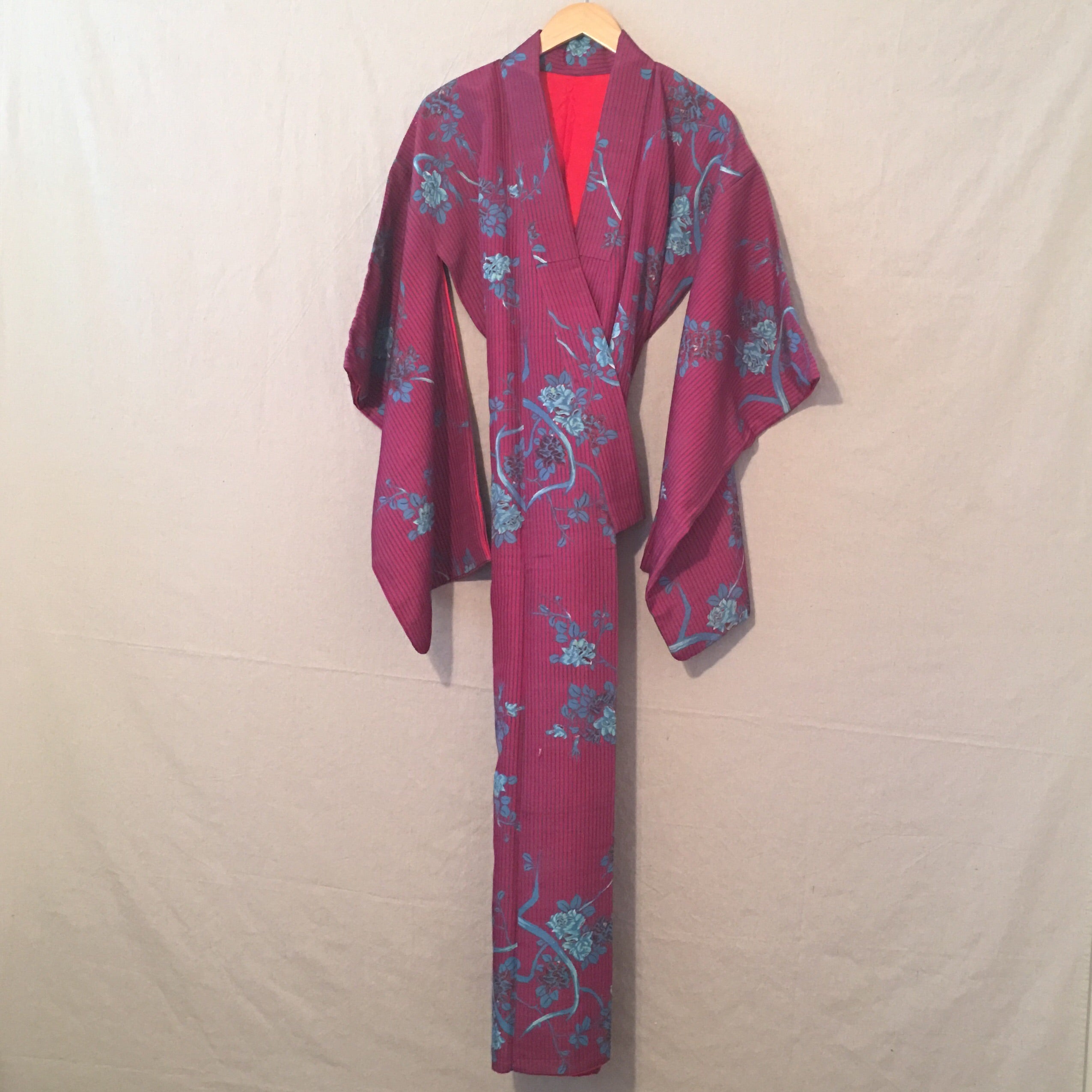 Long Silk Kimono Purple
