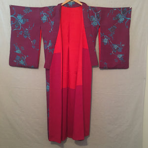 Long Silk Kimono Purple