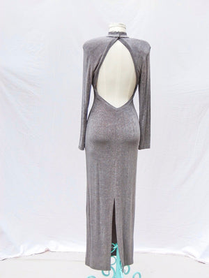 Grey Sparkly Maxi Dress