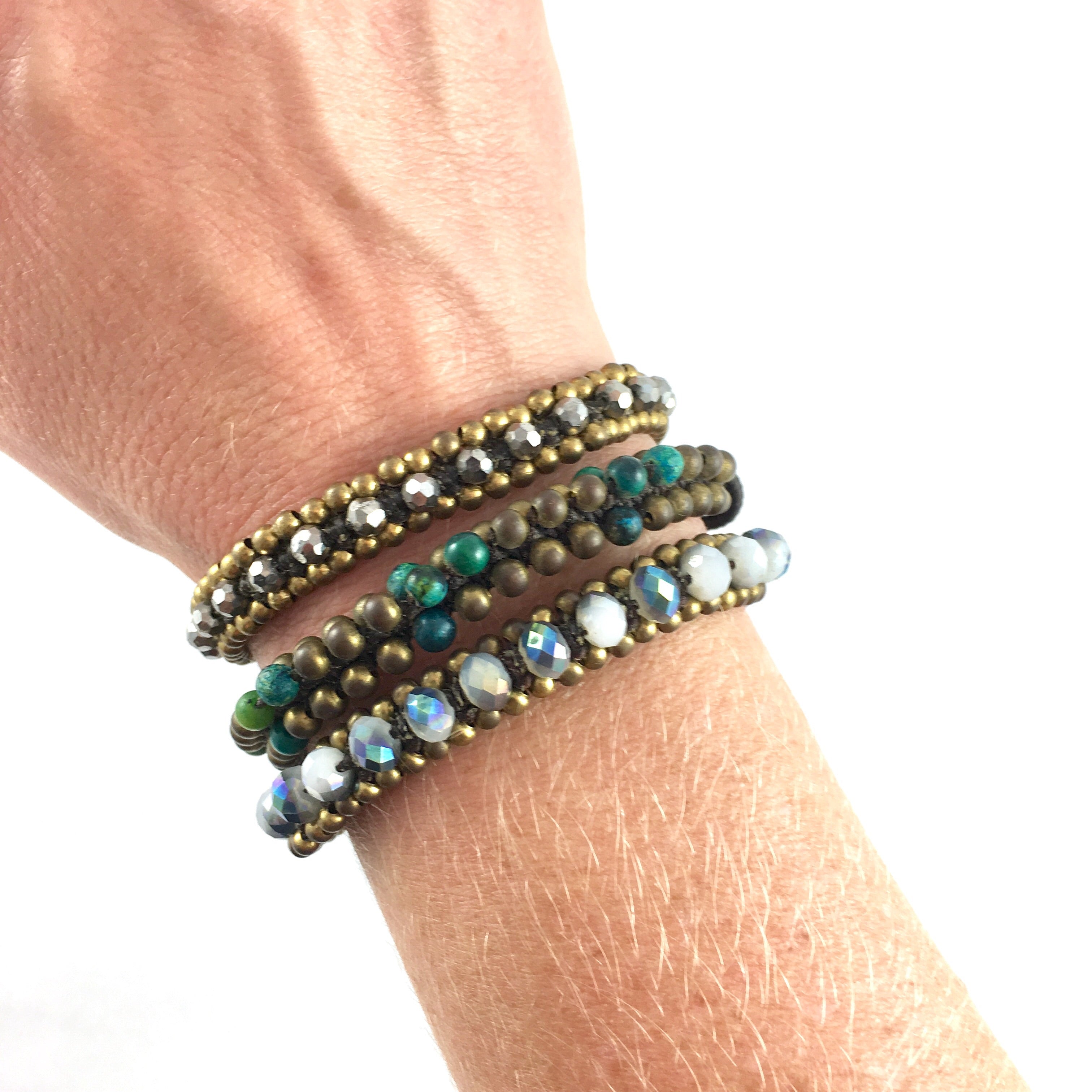 Bracelet with Turquoise and Brass