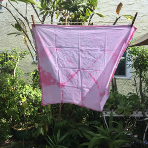 Pink Shibori Tea Towel - No. 15