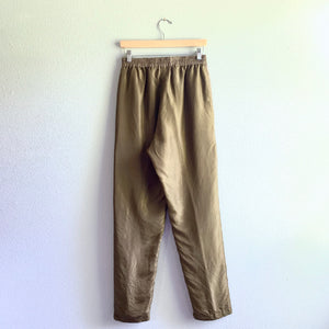 Green Lined Silk Pant