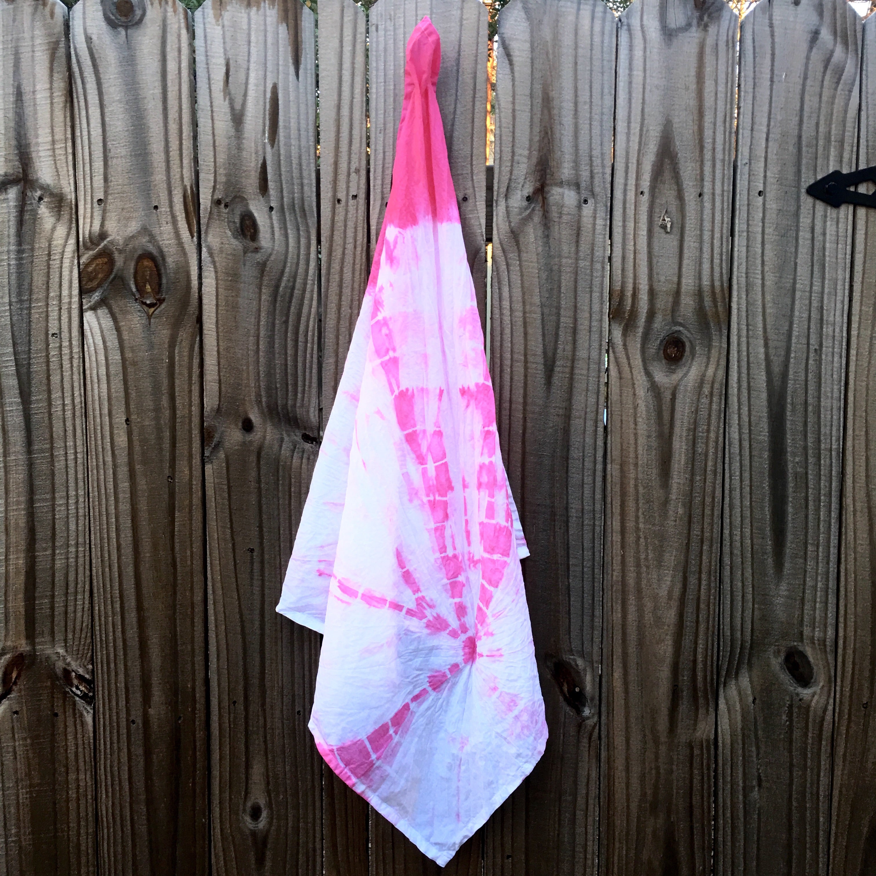Pink Shibori Tea Towel - No. 17