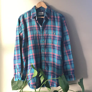 Plaid Shirt - Turq Flannel
