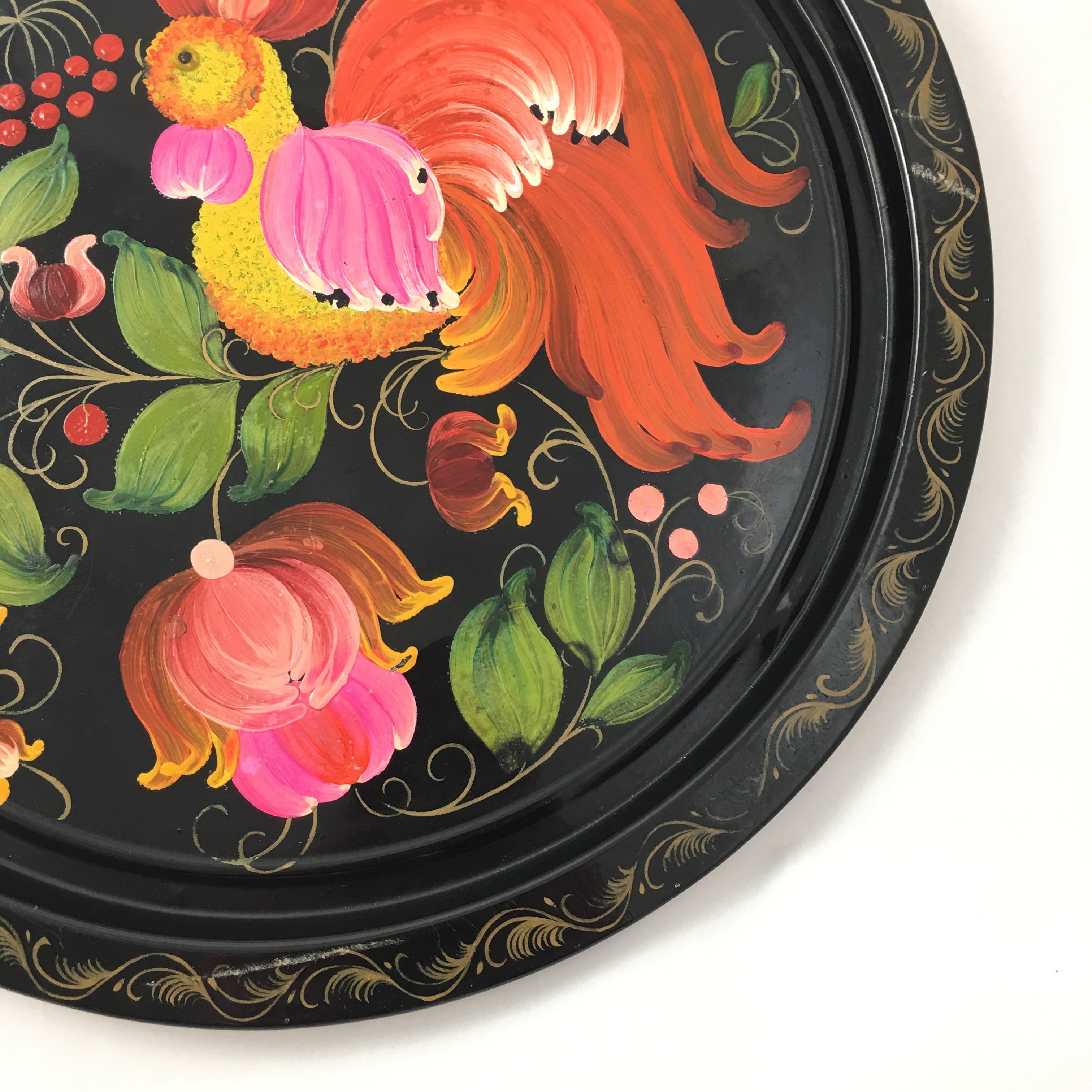 Toleware Hand Painted Tray