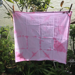 Pink Shibori Tea Towel - No. 16