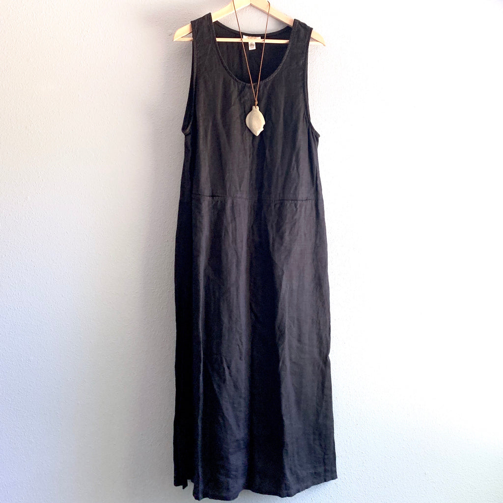 Black Linen Maxi Dress