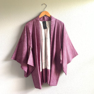 Silk Purple Shibori Kimono Jacket