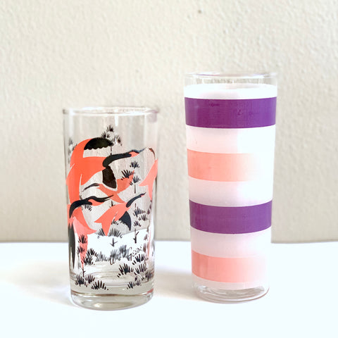 Set of Four Pink Glasses