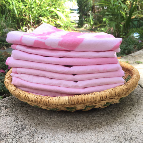 Pink Shibori Tea Towel - No. 18