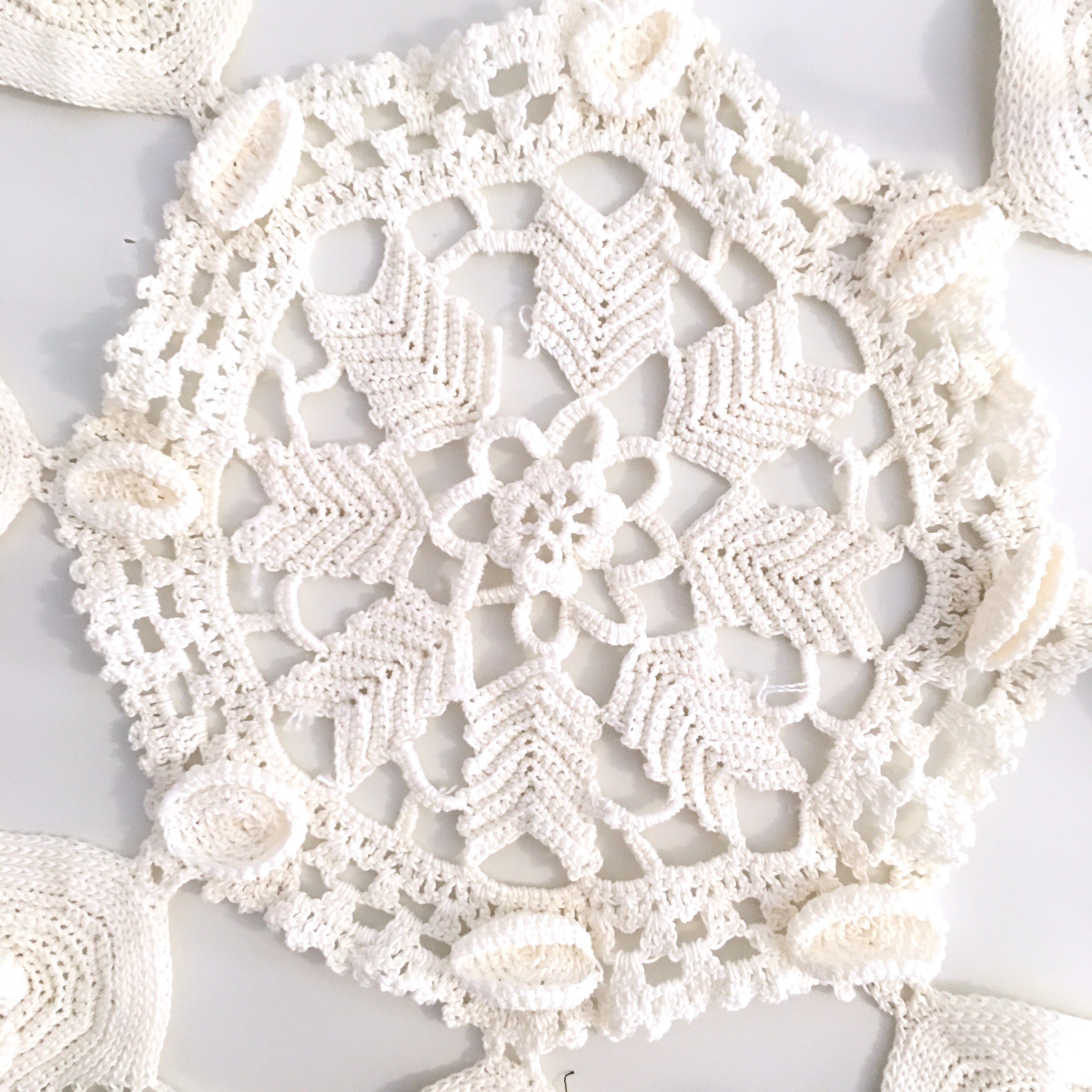 Crochet Swan Centerpiece