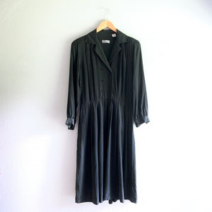 Black L/S Silk Dress