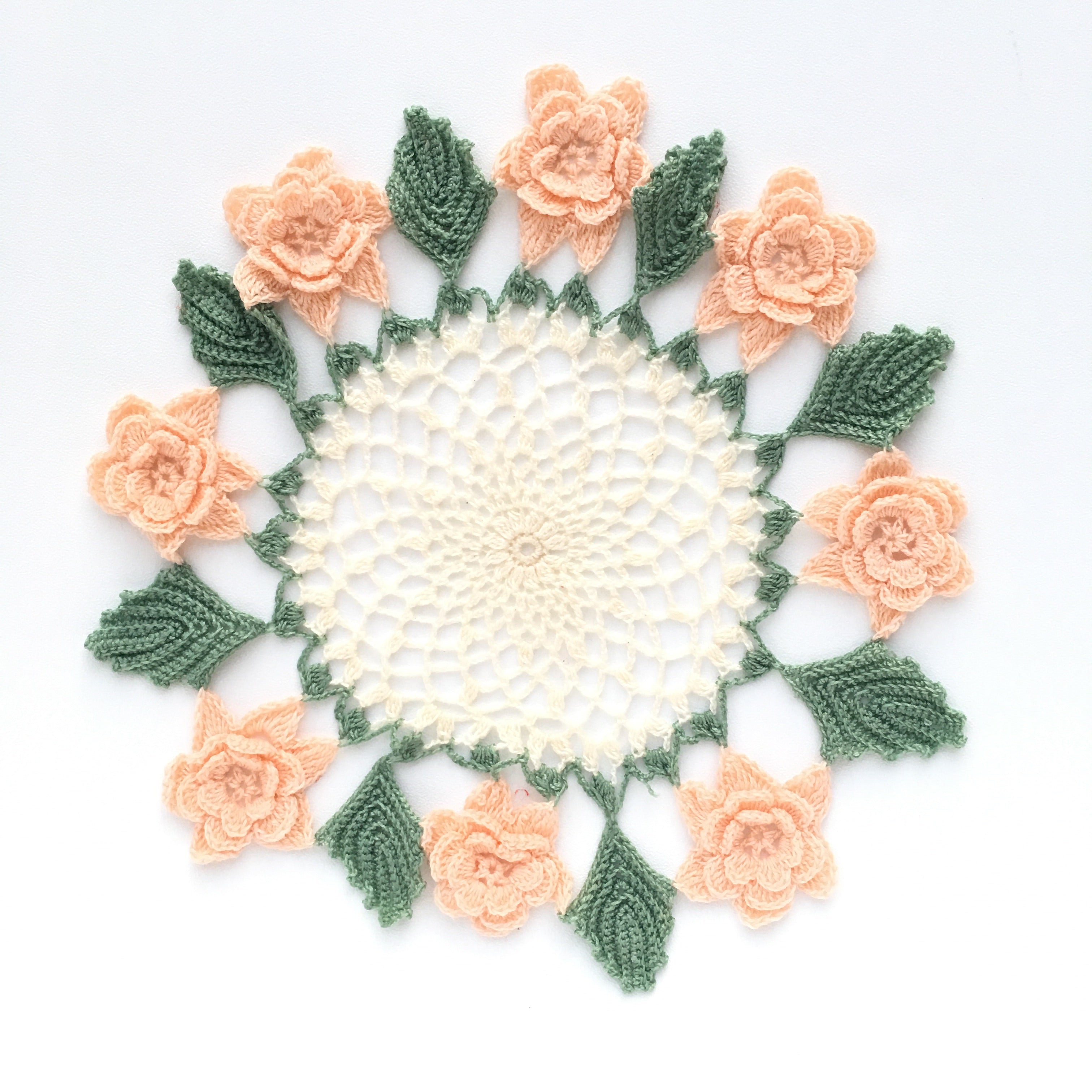 Crochet Rose Table Linen