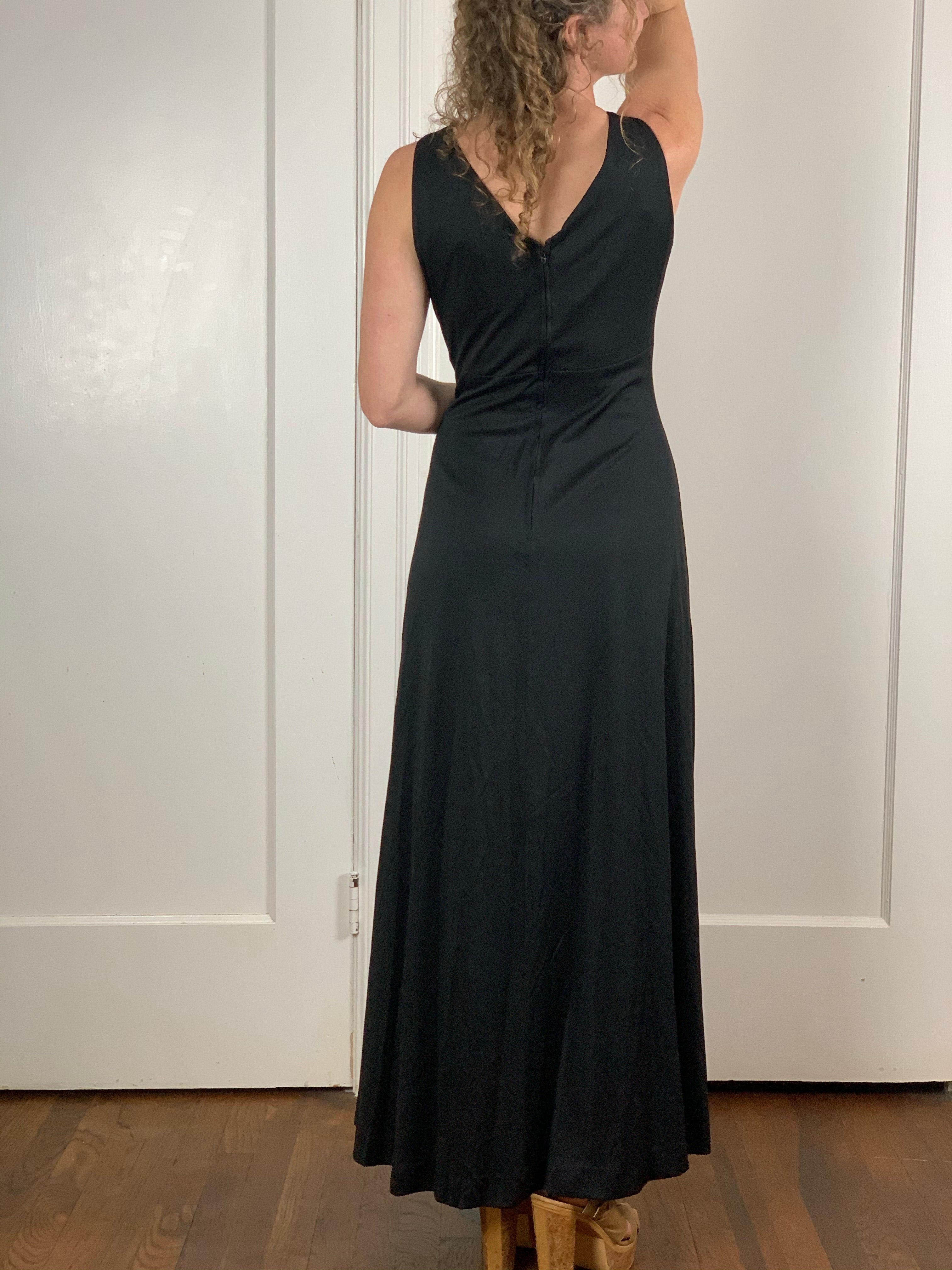 Black Maxi with Beaded Detail
