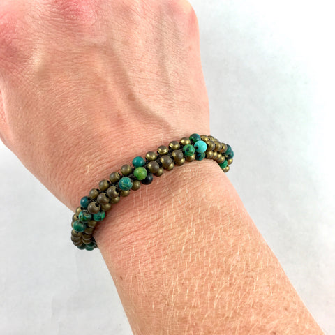 Bracelet with Turquoise and Brass
