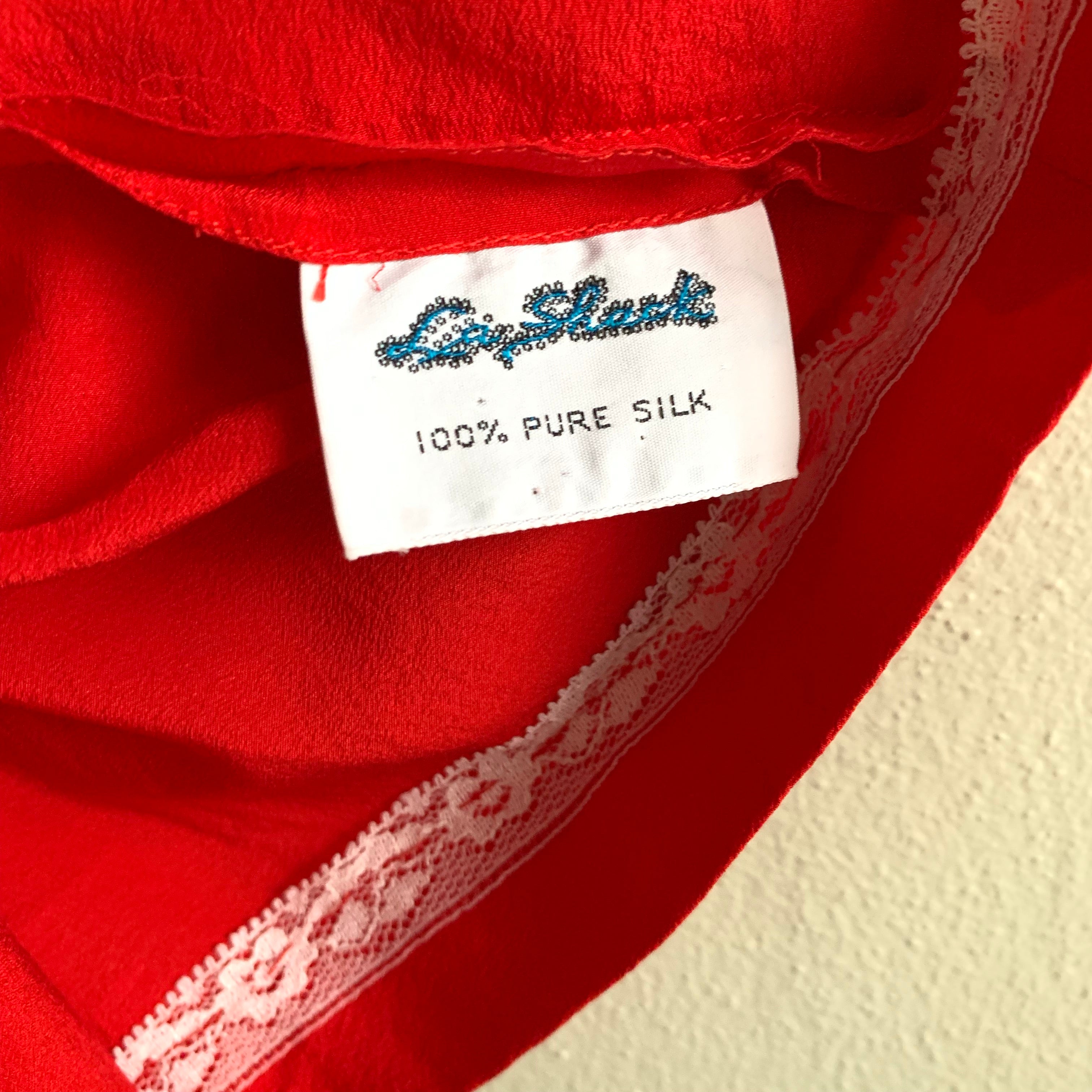Red Silk Top (M-L)