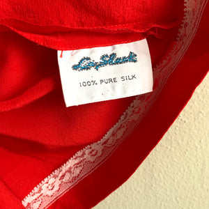 Red Silk Top (M-L)