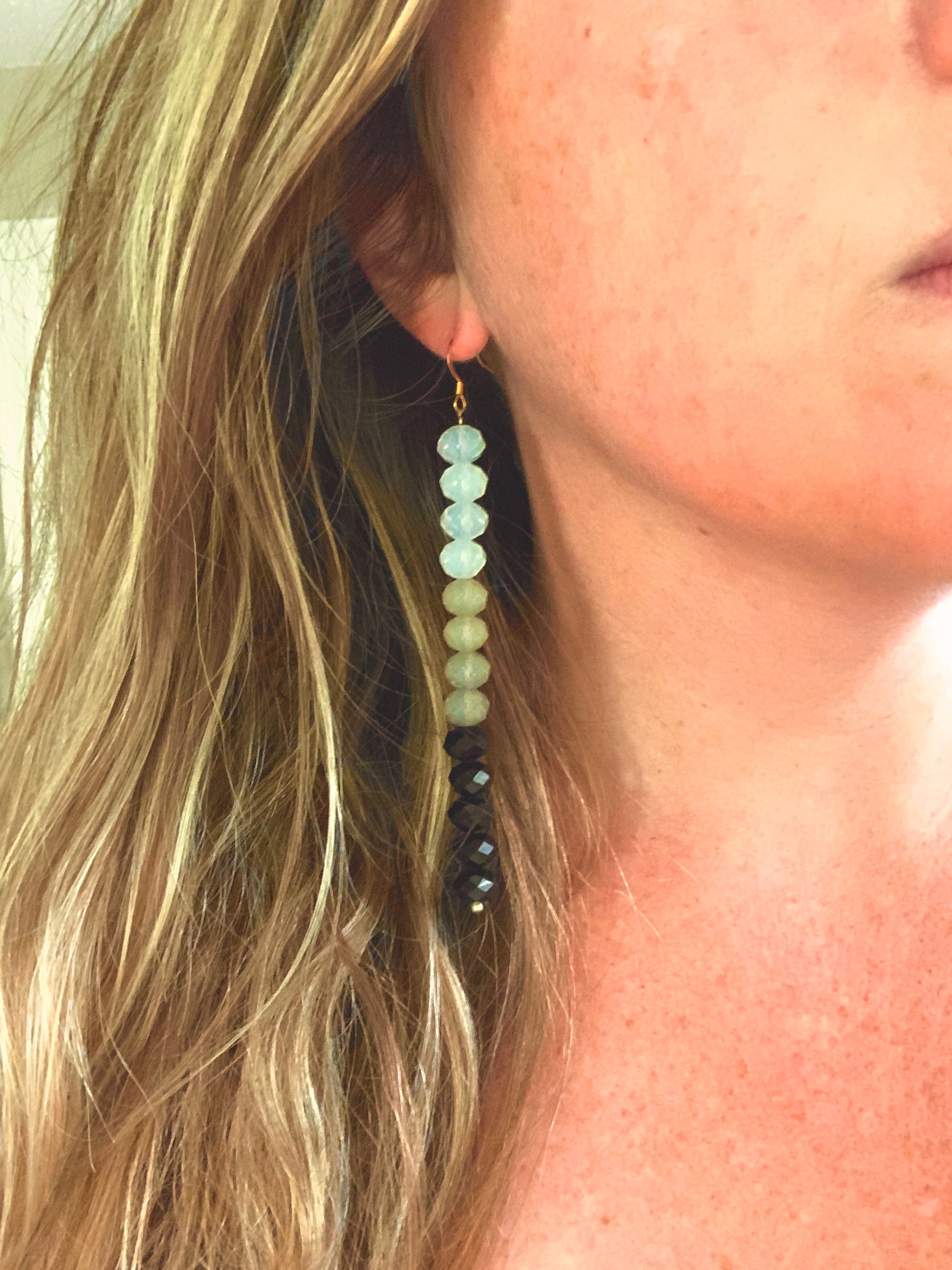 Long Sparkly Rhinestone Earrings