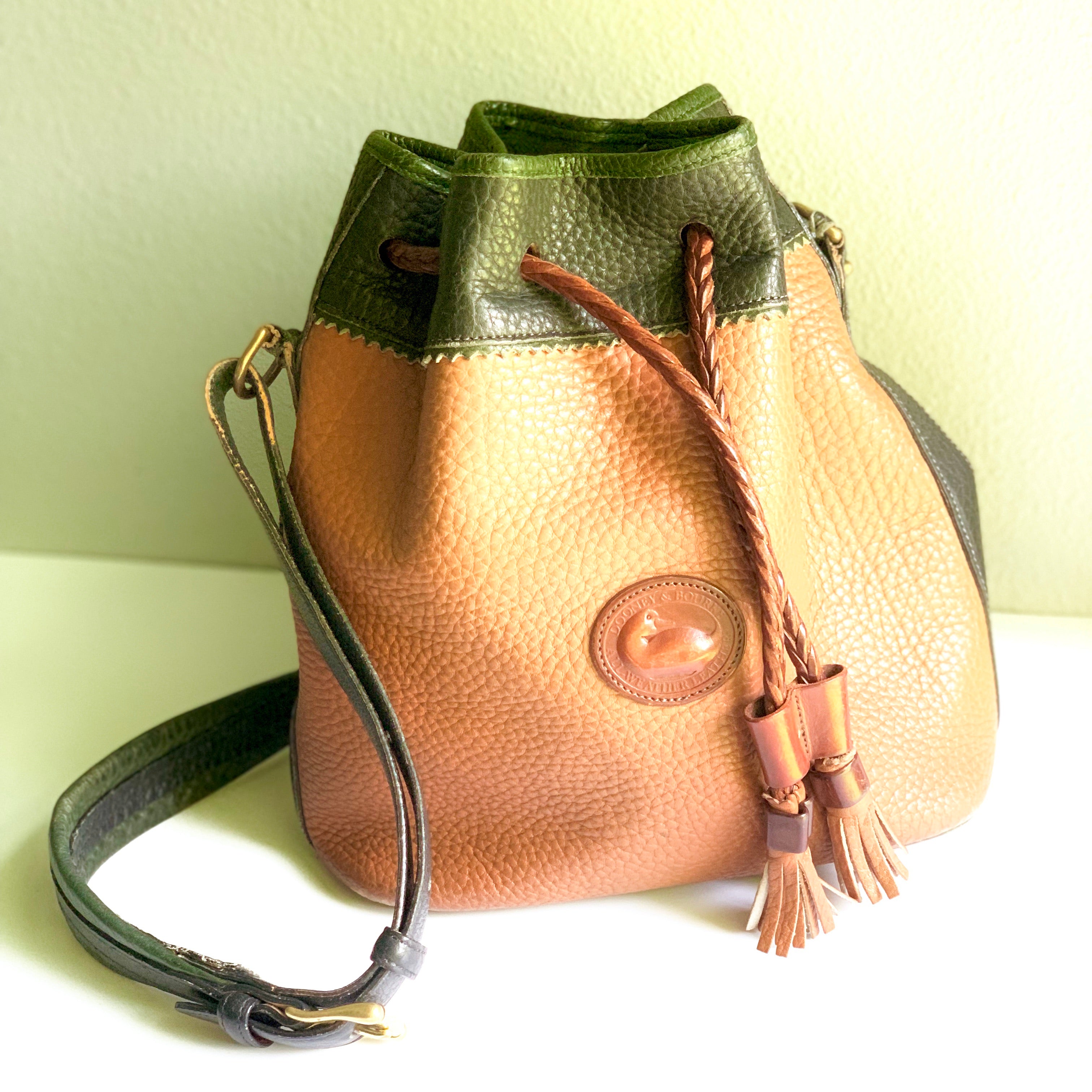 Vintage Dooney and Bourke All-Weather Leather Teton Drawstring